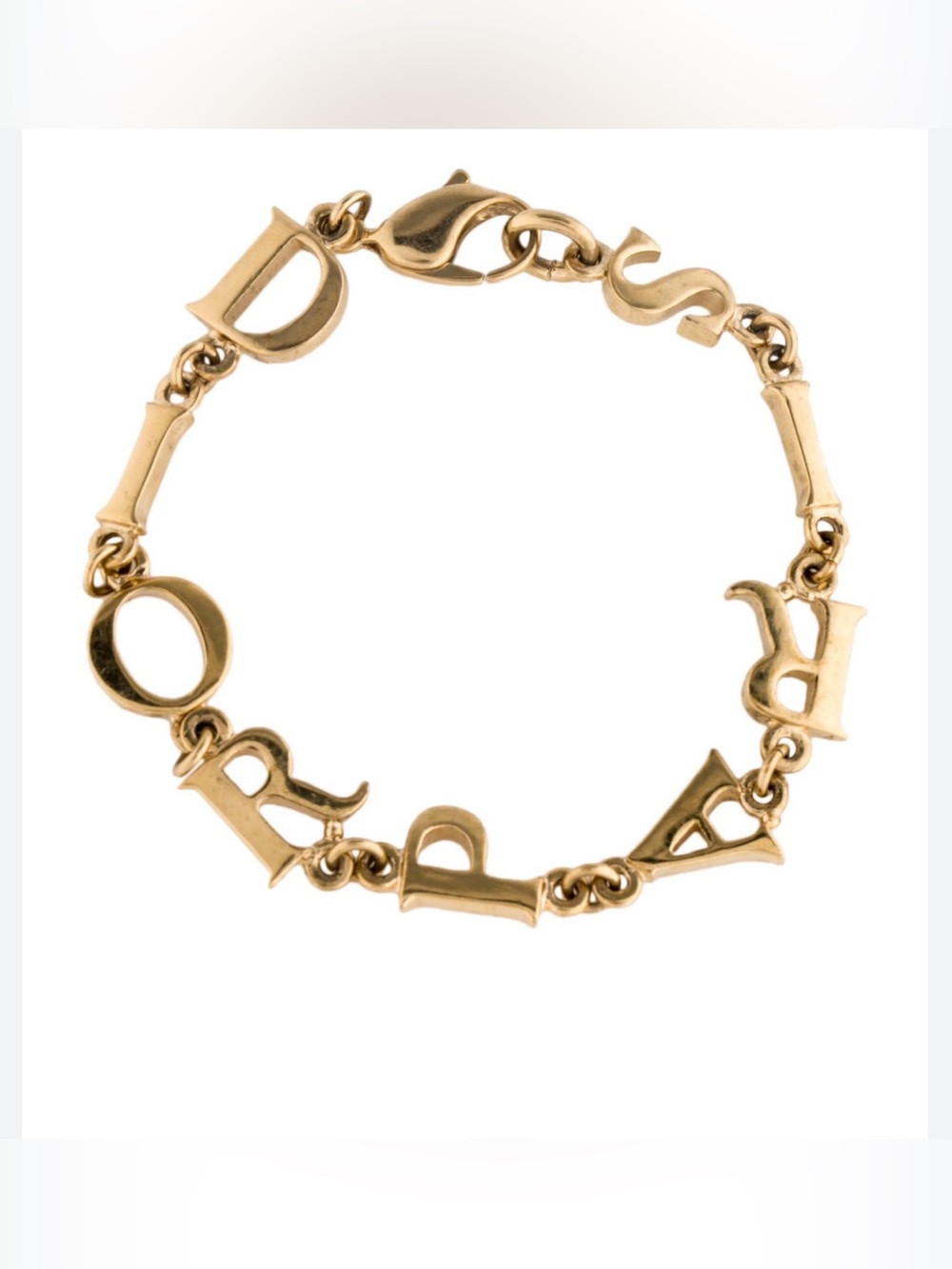 Authentic Christian Dior Alphabet Logo Bracelet
